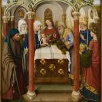 The Presentation in the Temple, painting by Jacques Daret from around 1434. The figure with the long grey beard is Simeon.