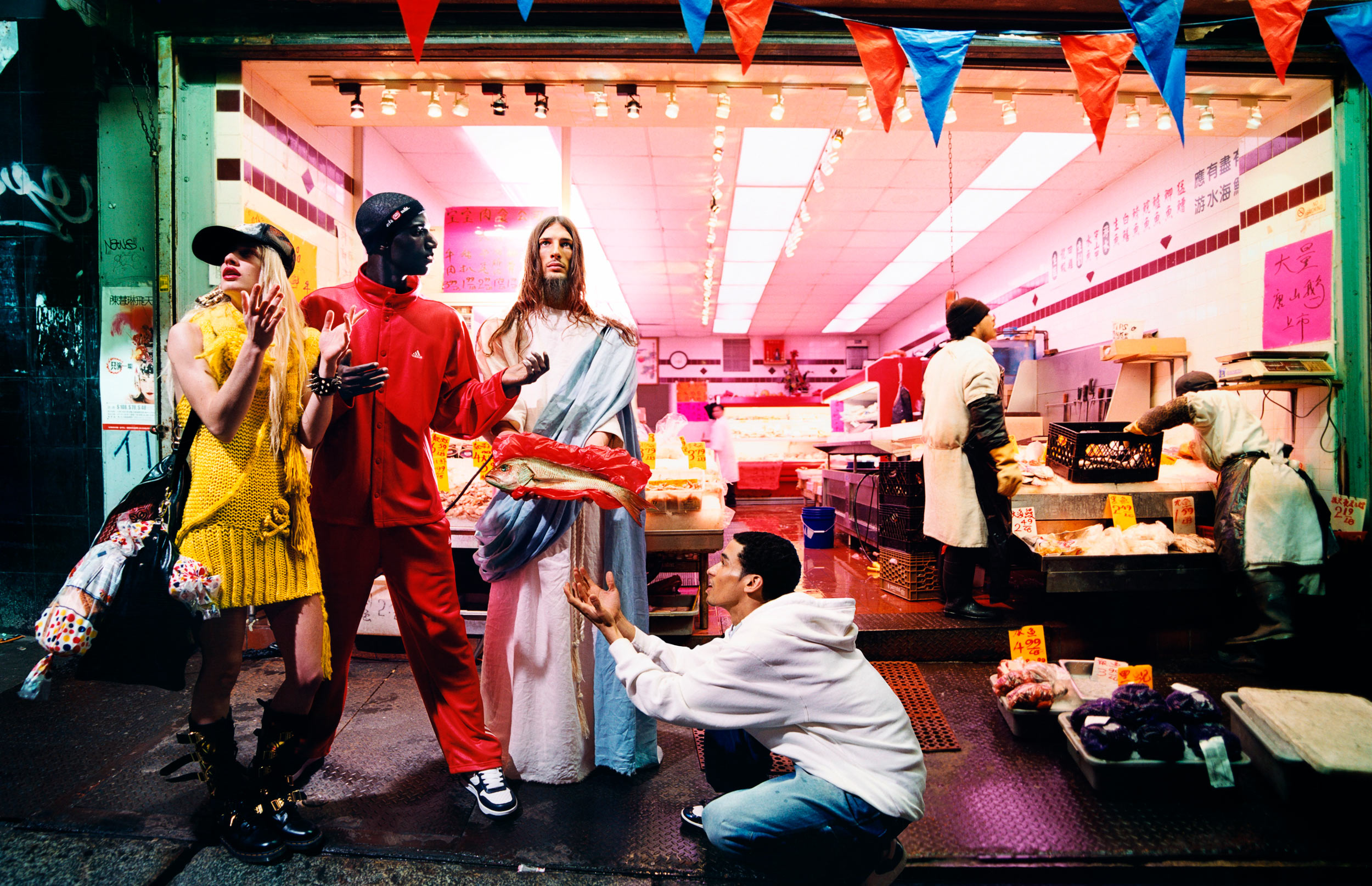 'Loaves and Fishes (from Jesus is my homeboy)' is a picture from 2003 by photographer David LaChapelle (born 1963).<br/>