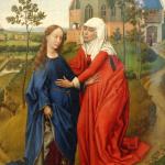 Visitation, a painting by Rogier Van der Weyden (1399-1464), Museum der bildenden Künste in Leipzig.