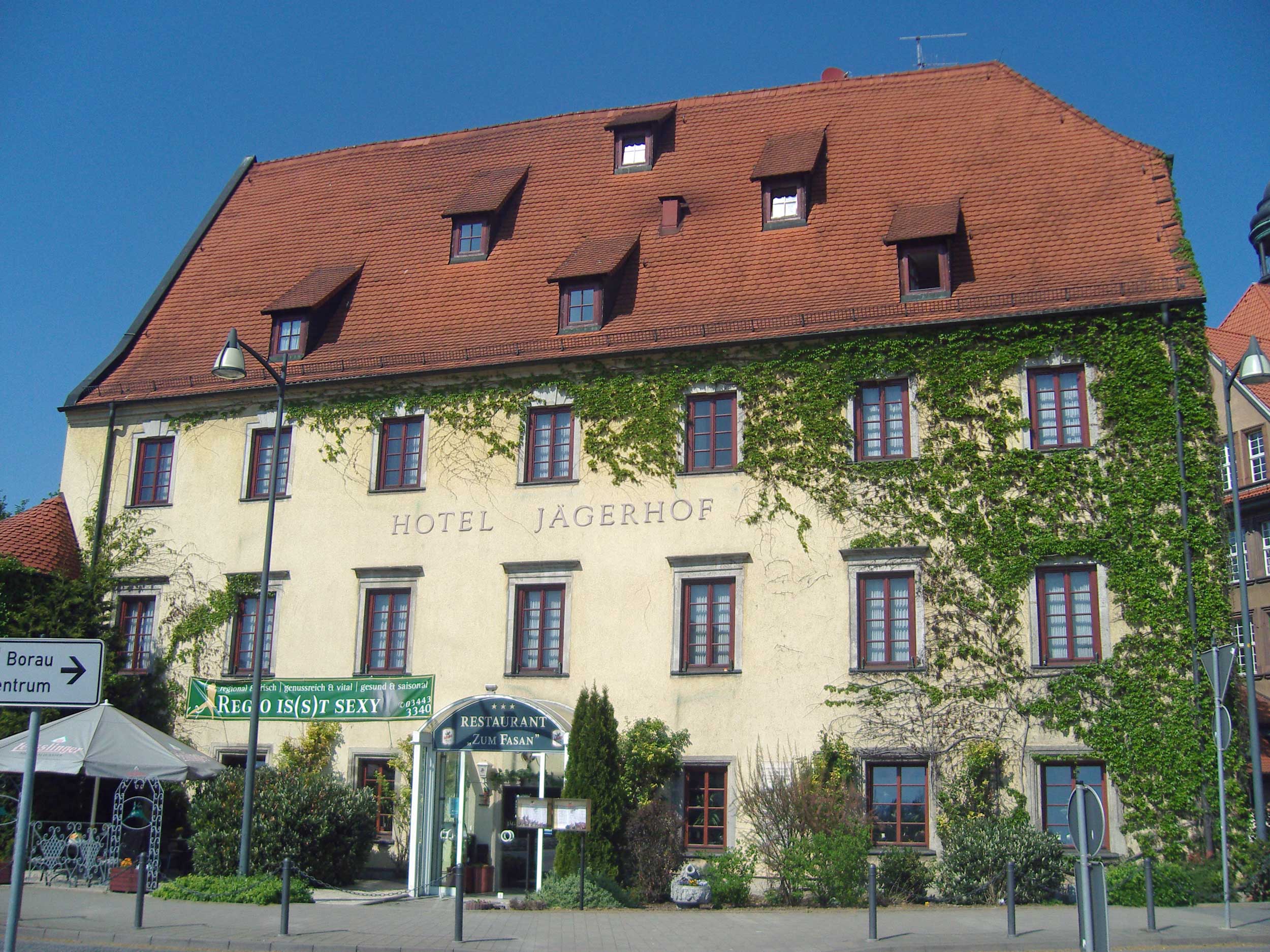 Hotel Jaegerhof in Weissenfels originally was the hunting lodge of the Dukes of Saxe-Weissenfels, and the location for the first performance of Was mir behagt, ist nur die muntre Jagd!, BWV 208 in 1713.