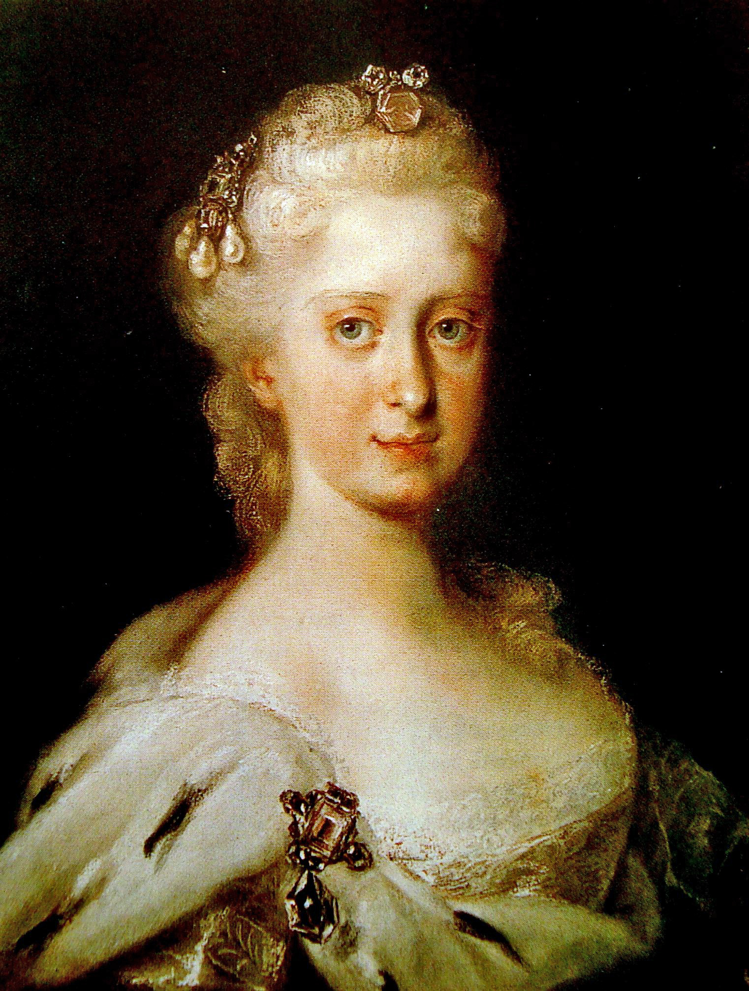 Maria Josepha, the dedicatee, in a 1720 painting by the Venetian rococo painter Rosalba Carriera.