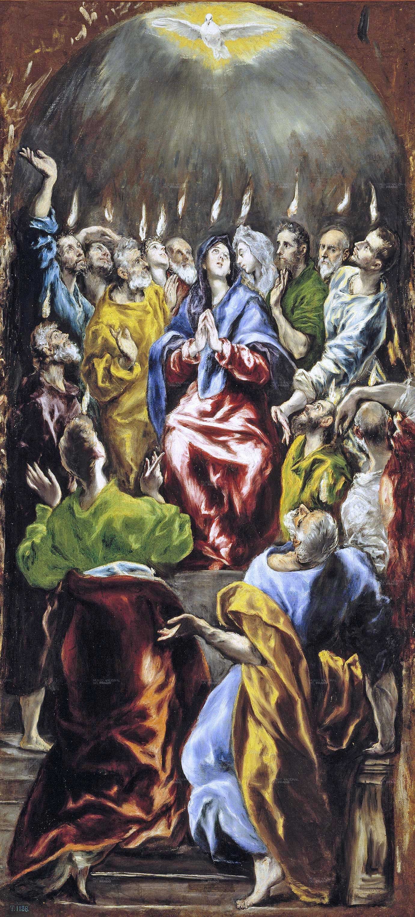 Pentecost by the Greek-Spanish painter El Greco (1541-1614), Museo Nacional del Prado, Madrid.